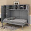 Grand lit escamotable avec armoires