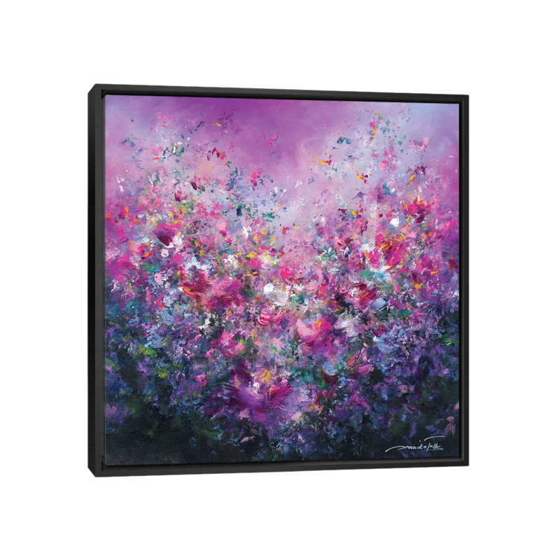 " Spring Symphony " by Jaanika Talts, 26" H x 26" W x 1.5" D, Black Framed Canvas, No Mat