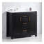 Meuble-lavabo de 36 po avec lavabo simple, meuble-lavabo sous-comptoir avec armoire, armoire de rangement avec 2 portes et 2 tiroirs, fermeture en douceur, rangement multifonctionnel-204406760