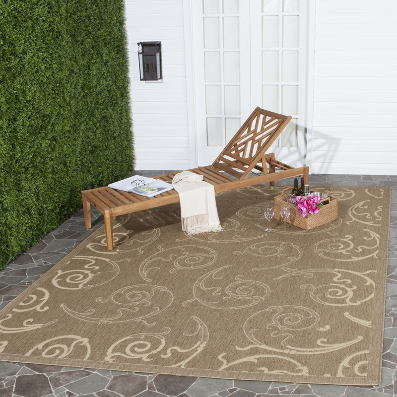 Tapis d'intérieur / extérieur Darryl-James, Rectangle 6 pi 7 po x 9 pi 6 po