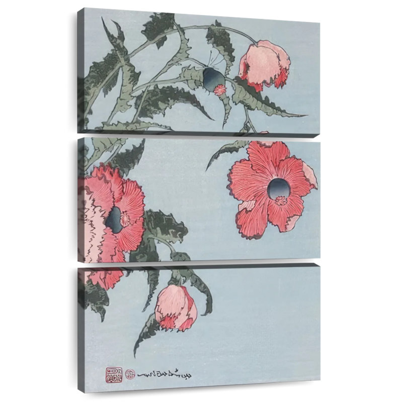 Coquelicots Harnek dans le vent, H 32 po x l 20 po