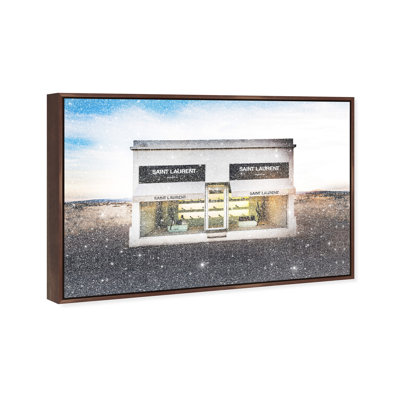 Store in Marfa Italian Color Diamond Dust Shimmer Framed Canvas by Oliver Gal