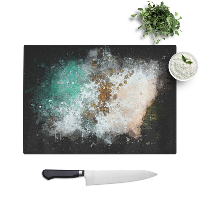 Tempered Glass Tabatinga Beach in Brazil Chopping Board, 28.5 cm x 39 cm
