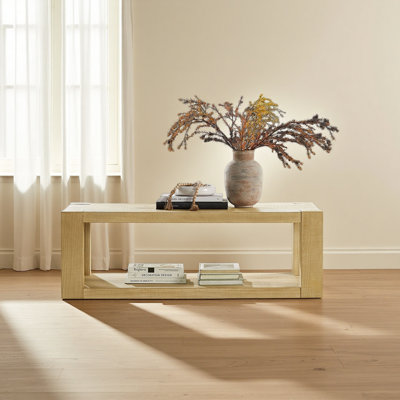 Table basse rectangulaire à 2 niveaux en MDF Modern Design