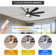 Brixham 72" 8 - Blade Classic Matte Black LED Ceiling Fan Light With Remote Control