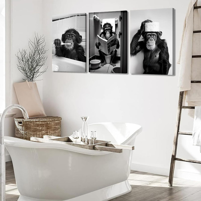 3 Piece Wrapped Canvas Print, 40 cm H x 90 cm W