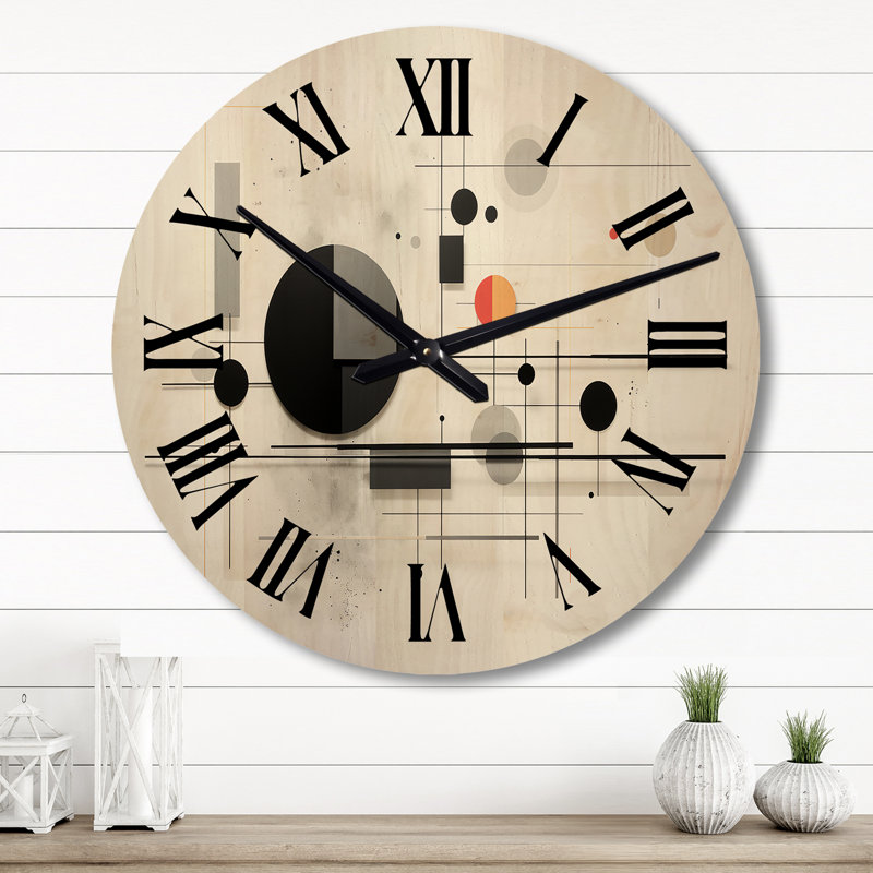 Horloge murale en bois massif Parin, Grand