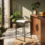 Tabouret de comptoir en velours 17,5 po x P 16 po x H 31 po Stacker