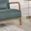 Chaise d'appoint 1 pièce gris foncé en velours côtelé rembourré-1368923402