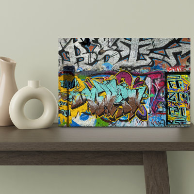 Artistic Graffiti On The U2 Wall In Windmill Lane Dublin City Ireland by George Munday - Wrapped Canvas Print
