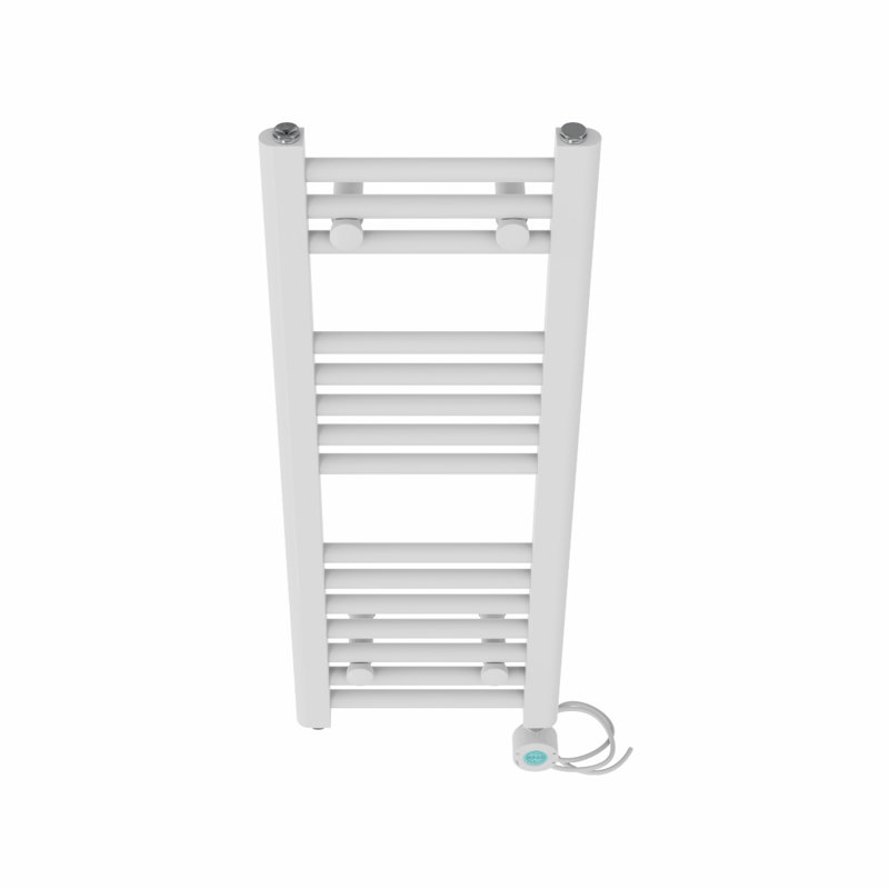 Asmitha Straight Towel Rail Heated Towel Rails, White, 80cm H x 30cm W x 3cm D