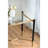 23.5x18x23.5" Glass Top End Table