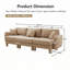 Canapé 3 places en tissu Boucle incluant 3 coussins-689569436-689569434-689569426