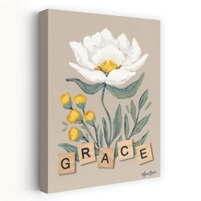 Happy Flower Grace, fleur printanière contemporaine, 24" H x 16" W