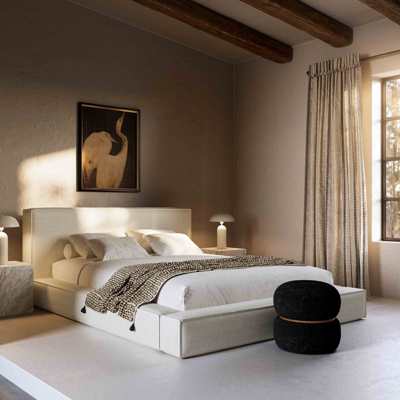 Olafur Linen Bed, King, Cream