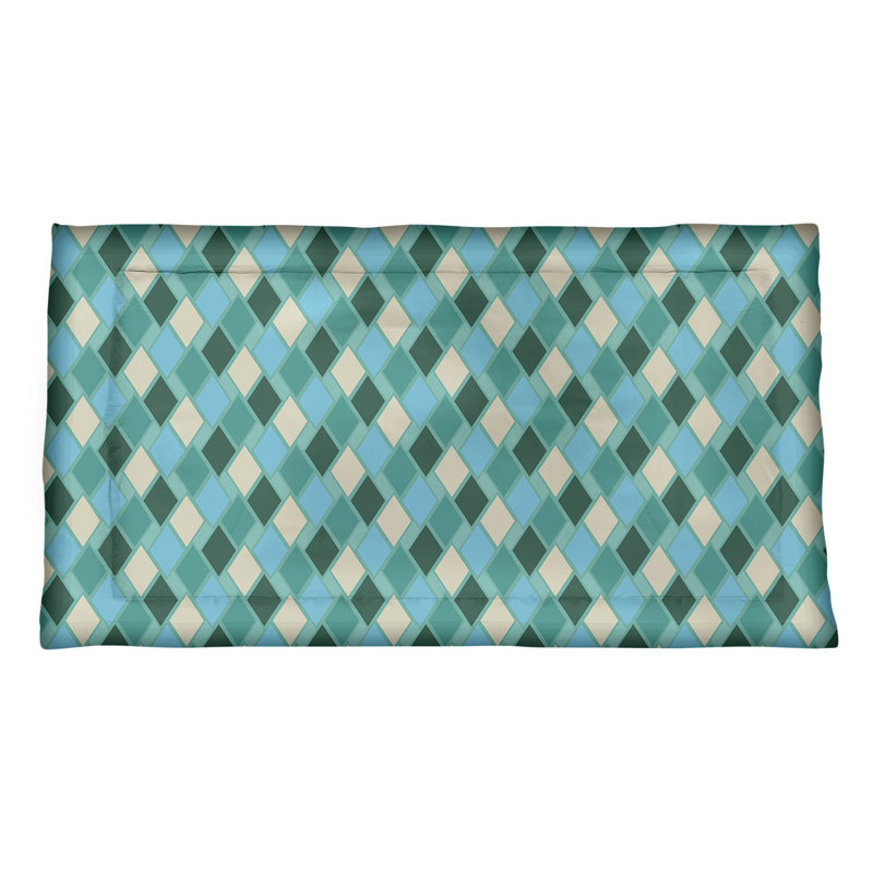 Enveloppe taie décorative Katelyn Elizabeth, Microfibre, Standard, Vert / Sarcelle