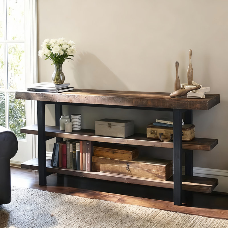 Console rétro de style pastoral, H 31,5 po x l 86,6 po x P 13 po