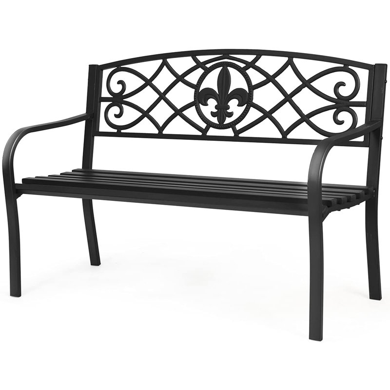 Overturf Metal Outdoor Bench