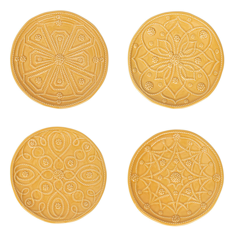 Jardins du Monde Side/Cocktail Plates (Set of4), Blush