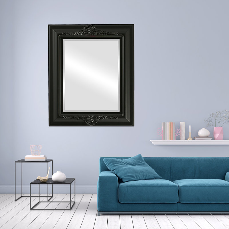 Wokingham Rectangle Mirror, 35" H x 29" W, Matte Black