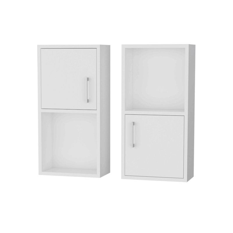 2 armoires à pharmacie avec tablette ouverte, Blanc