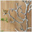 Élégantes sculptures murales en métal avec accents d'oiseaux, ensemble de 2, parfaites pour un décor moderne et inspiré de la nature