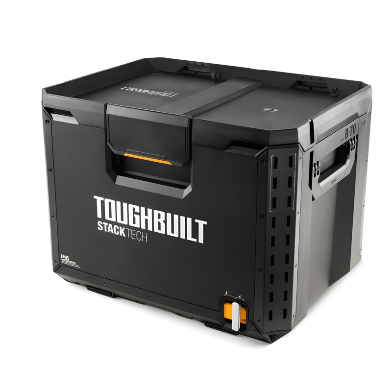 Rangement verrouillable avec plateau amovible ToughBuilt StackTech, 15.6" H x 21" W x 16" D