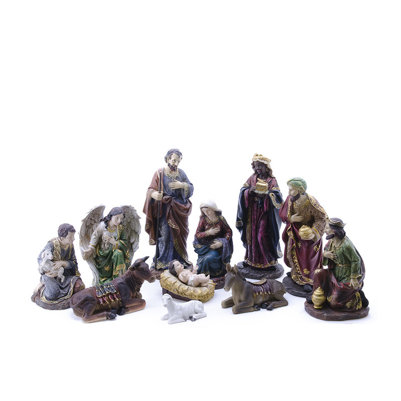 Ensemble de 11 figurines pour crèche de Noël