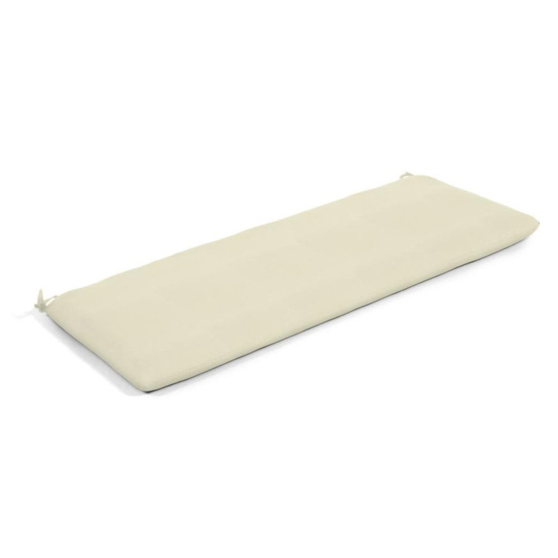 Casual Cushion Sunbrella® Fabric 1-Piece Indoor/Outdoor Bench Cushion, 48"W x 18"L, Canvas Canvas, Canvas Canvas Sunbrella®