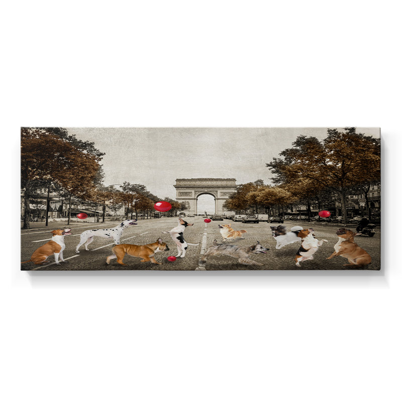 Ave des Champs - Toile tendue avec châssis - Prêt à accrocher, H 12 po x l 30 po