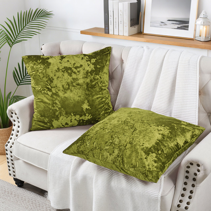 Housse de coussin en velours écrasé Euro, Avocat