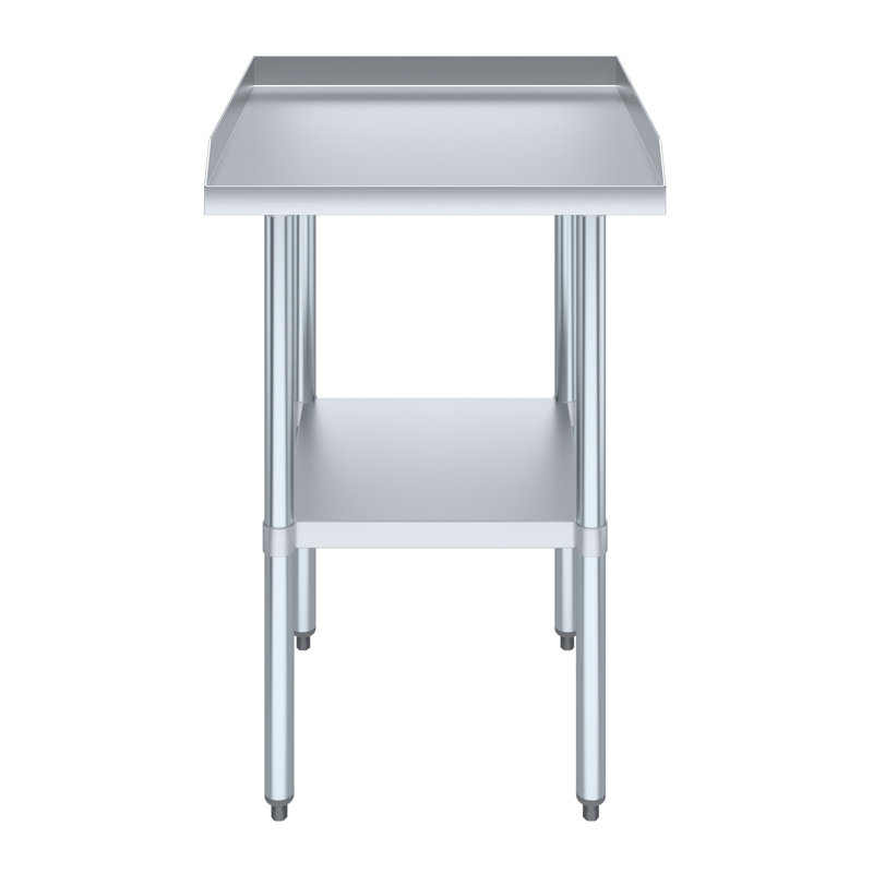 24 in. x 24 in. Commercial Work Table with Backsplash and Sidesplashes