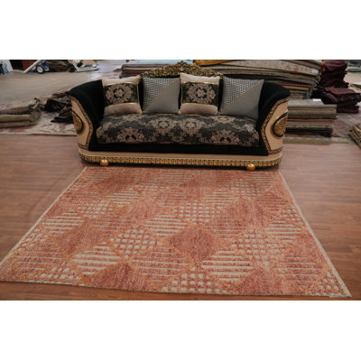 Trellis Wool Moroccan Oriental Rug 5x7