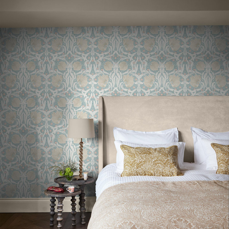 William Morris at Home Pimpernel Ocean Wallpaper, Blue