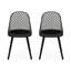 Chaises de salle à manger d'extérieur - Chaise Lily résistante aux intempéries et confortable, noire, hauteur 84 cm (33 po), structure en polypropylène.