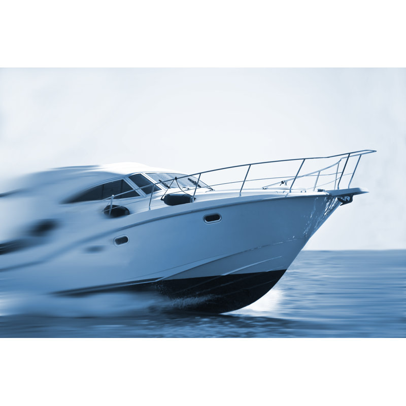 Fast Boat by Seraficus - No Frame Print on Canvas, 81cm H x 122cm W