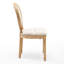 Élégante chaise de salle à manger rembourrée en velours beige avec pieds en velours et ressort en acier-492433504