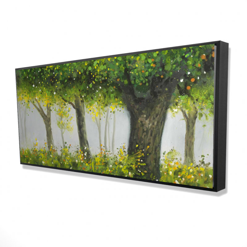 Forest by summer - 24"x48" Framed canvas