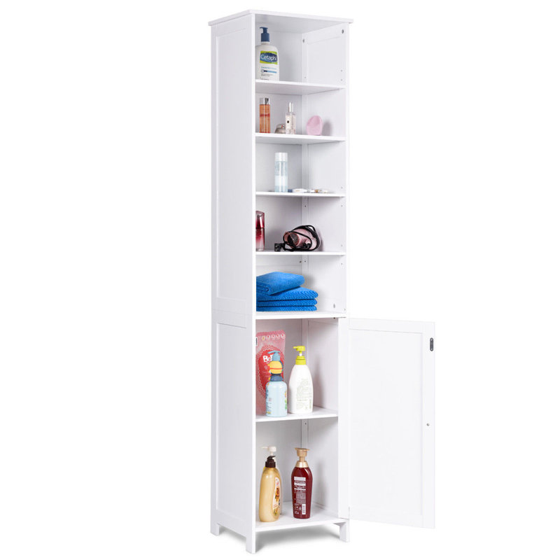 Armoire à linge autoportante Alexa L 16 po x H 72 po x P 13,5 po Alexaundrea