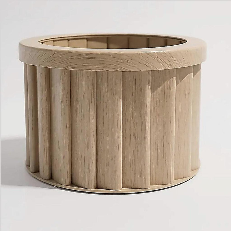 Pot rond Strata, Beige brun
