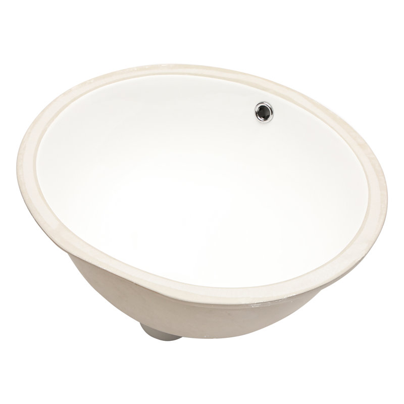 19"X16" Oval Undermount Ceramic Lavatory Sink - Pure White Bathroom Basin With Overflow, Low Absorption, Acid Resistance, Scratch Surface Easy To Maintain And Clean