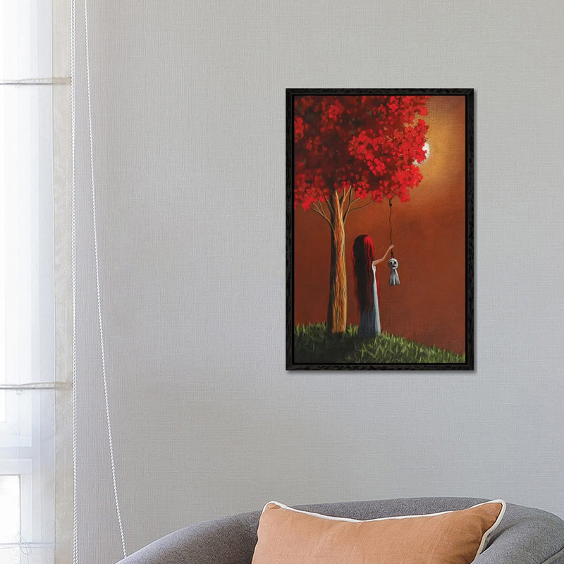 Now She Won't Be Alone III - Painting on Canvas, 66.04 cm H x 45.72 cm W, Black Framed