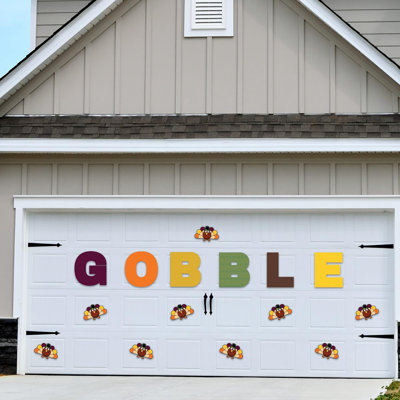 15 Piece Gobble Thanksgiving Garage Door Mural Set