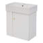 Meuble-lavabo de salle de bain moderne - 21,6 po, lavabo en céramique, rangement à gauche, super armoire d'apparence blanche 21,6 po, fermeture en douceur-1728867733