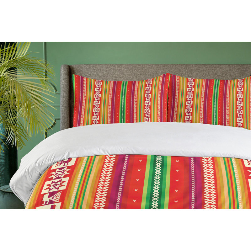Cottage Americana Polyester Duvet Cover, Twin Duvet Cover + 1 Sham