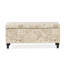 Beige avec housse en tissu de lin, structure en bois, couleur, siège supplémentaire et rangement polyvalent - option de sièges contemporains de style français Flair