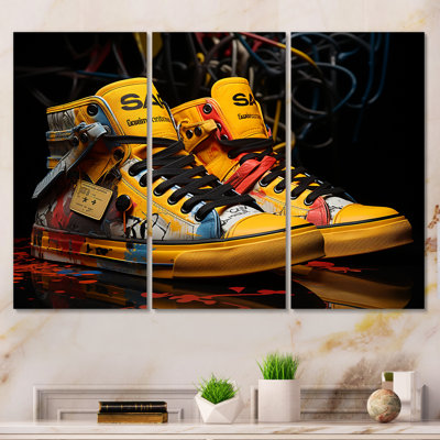 Espadrilles jaunes Urban Edge - art mural Balenciaga