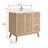 Blancheville 36 In. Single Sink Freestanding Bath Vanity In White Oak With Carrara Quartz Top