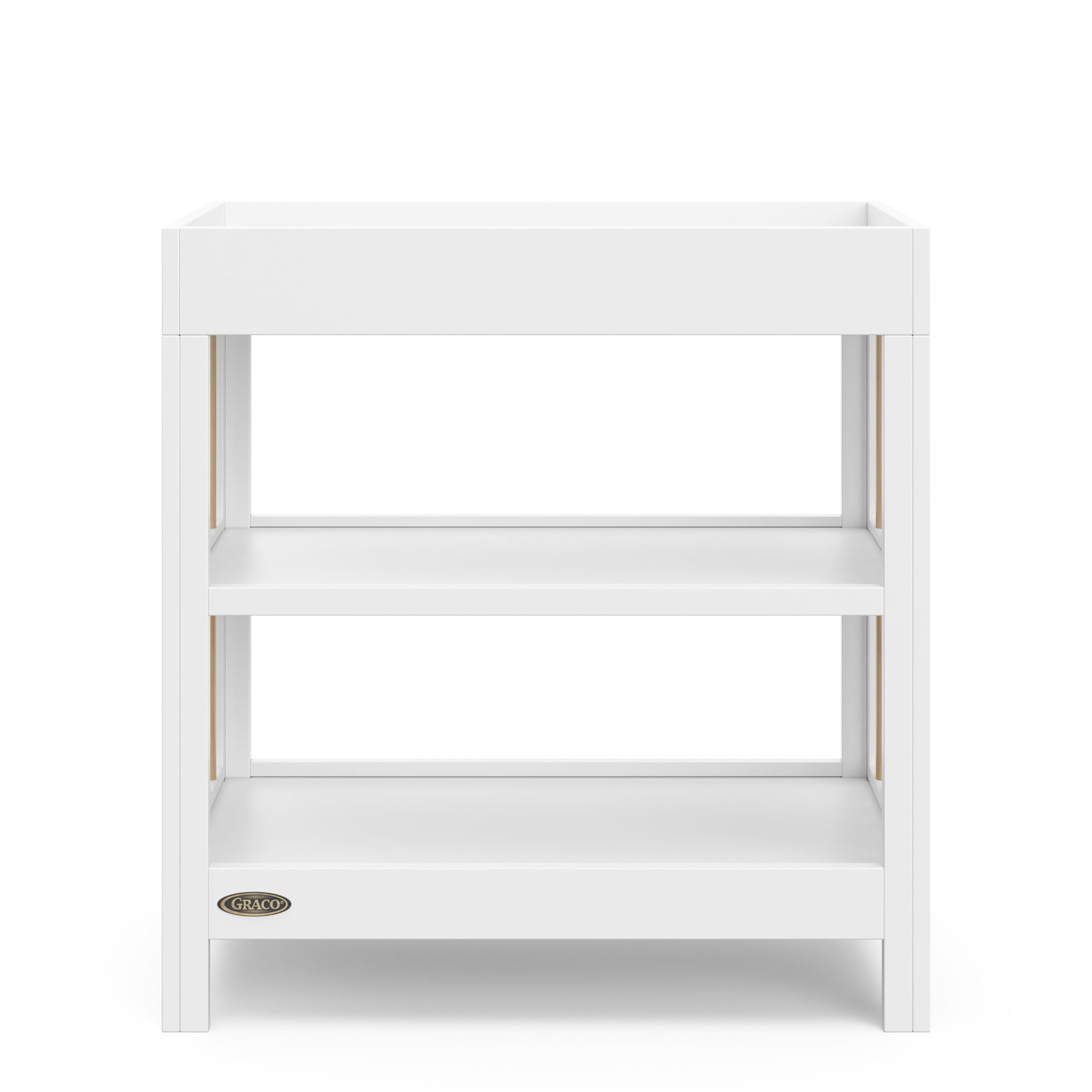 Teddi Changing Table with Pad, White/Driftwood