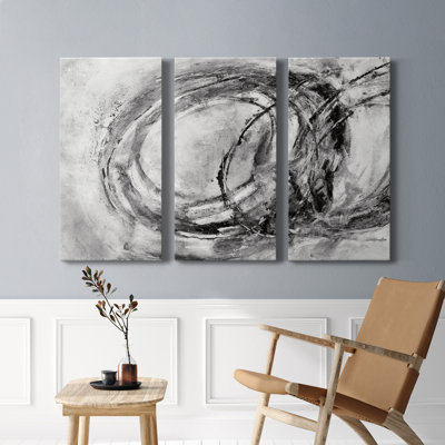 Infinity Rings I - 3 pièces, peinture sur toile tendue